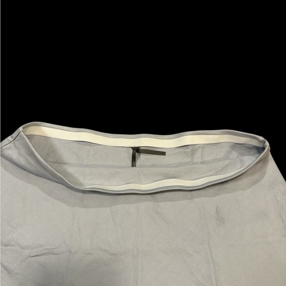 Anthropolgie The Tilda Mini Slip Skirt Size XL Light Grey Linen Pull On Styling - Picture 3 of 11